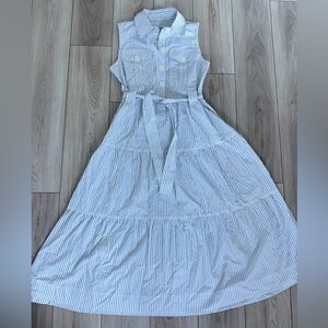 Sleeveless Striped gray Dress